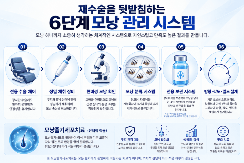 모디헤어플란트 재수술 모낭 관리 시스템