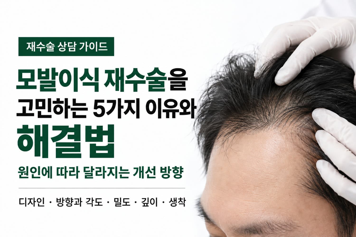 모발이식 재수술을 고민하는 5가지 이유와 해결법
