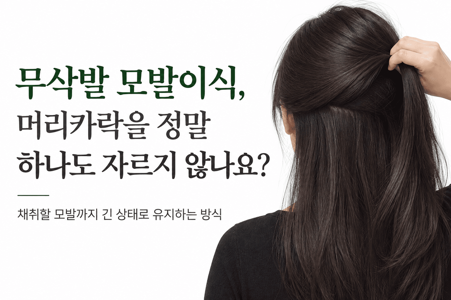 무삭발 모발이식, 머리카락을 정말 하나도 자르지 않나요?